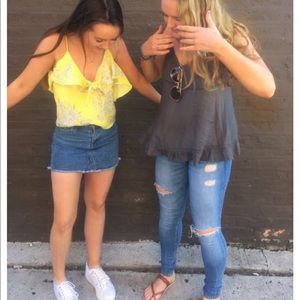 Dry goods yellow floral top